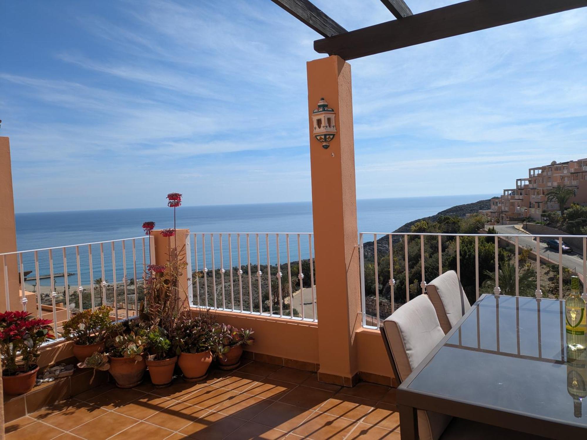 South Facing Apartment, Fantastic Sea Views,Terrace, 300M Beach Mojácar Exteriör bild